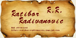 Ratibor Radivanović vizit kartica